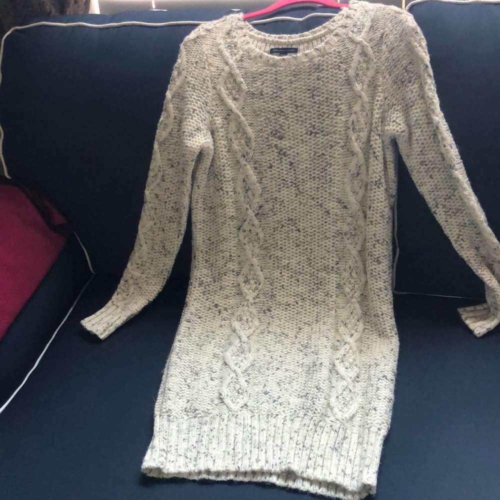 Cream Colored Sweater Dress